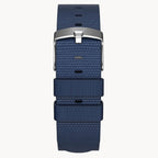 #TIDE OCEAN MATERIAL® STRAP DARK BLUE - Silber ma - - Detomaso Watches