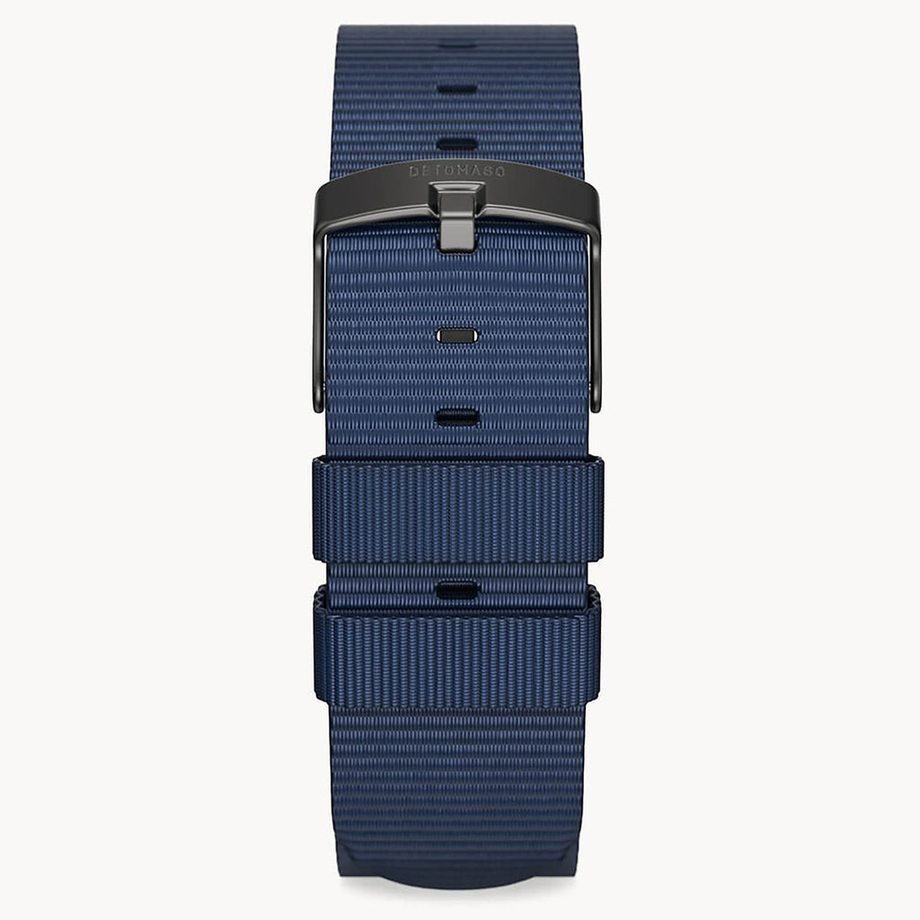 #TIDE OCEAN MATERIAL® STRAP DARK BLUE - Grau matt - - Detomaso Watches