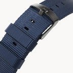 #TIDE OCEAN MATERIAL® STRAP DARK BLUE - Grau matt - - Detomaso Watches