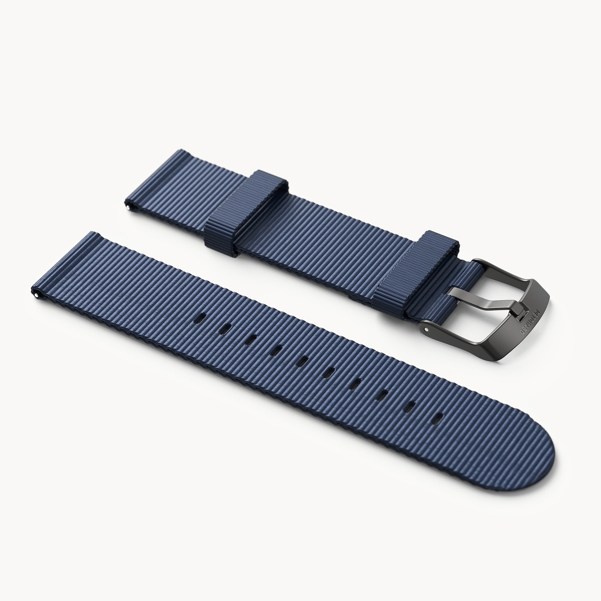 #TIDE OCEAN MATERIAL® STRAP DARK BLUE - Grau matt - - Detomaso Watches