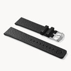 LEATHER STRAP ELBAMAT ST. VENERE NERO - Silber ma - - Detomaso Watches