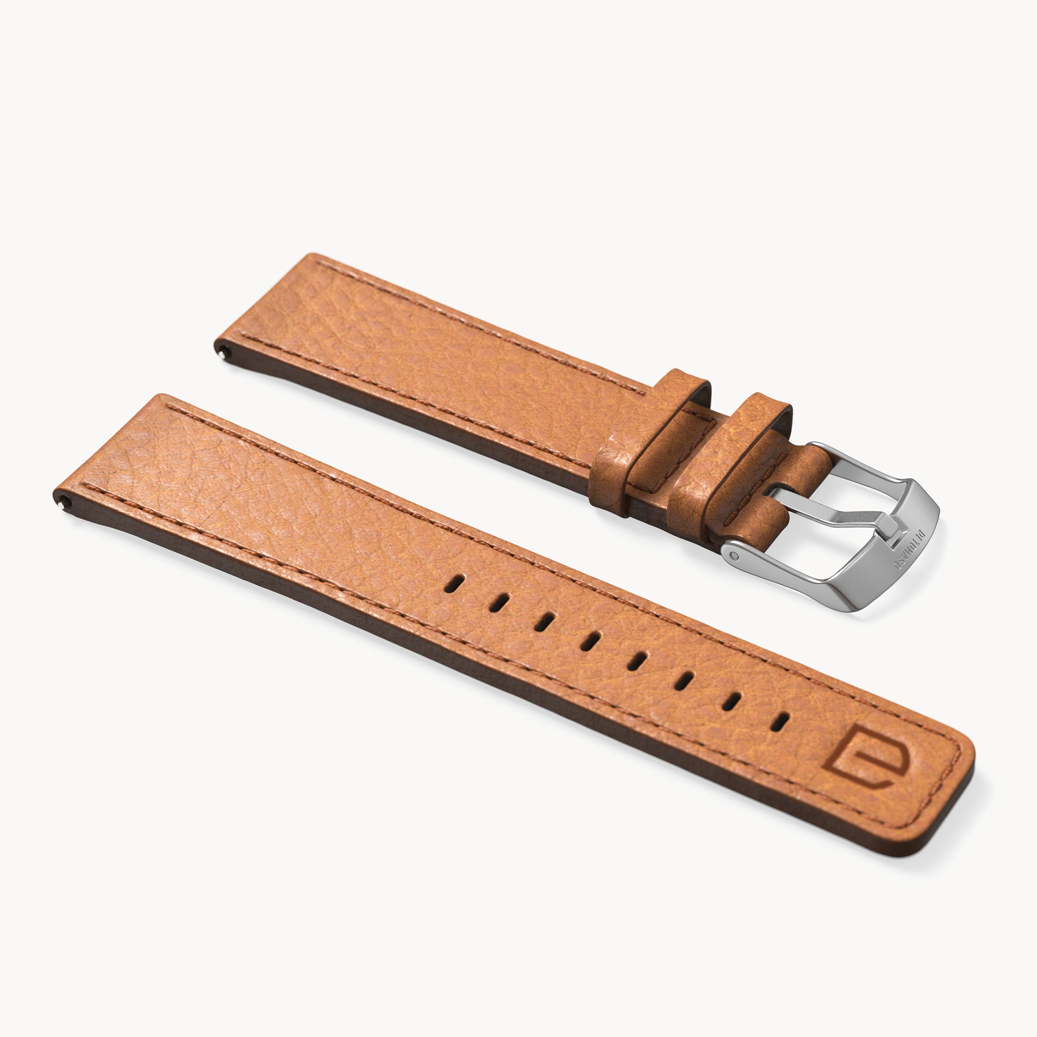 LEATHER STRAP ELBAMAT ST. VENERE AMBRA - Silber m - - Detomaso Watches