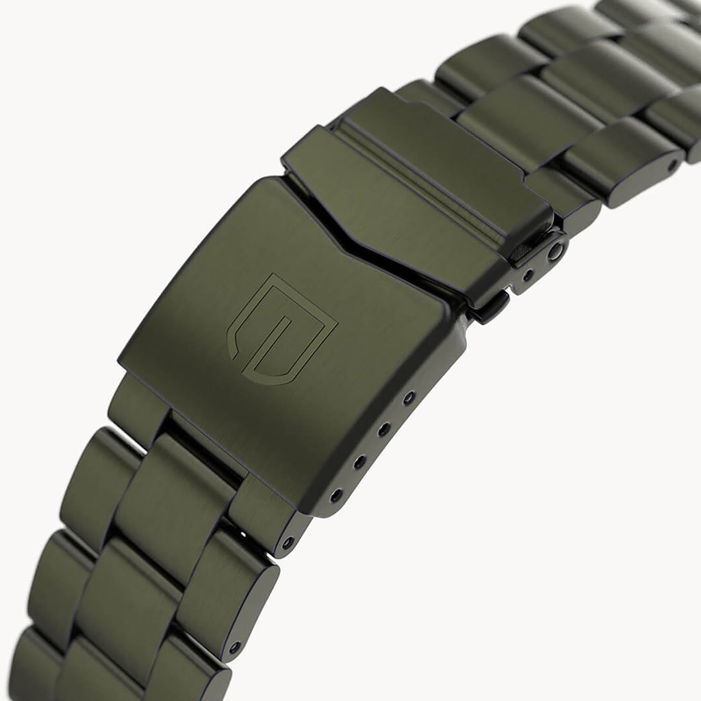STAINLESS STEEL BRACELET OLIVE BRUSHED - Olivgrün - - Detomaso Watches