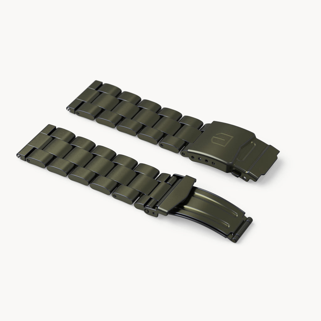 STAINLESS STEEL BRACELET OLIVE BRUSHED - Olivgrün - - Detomaso Watches