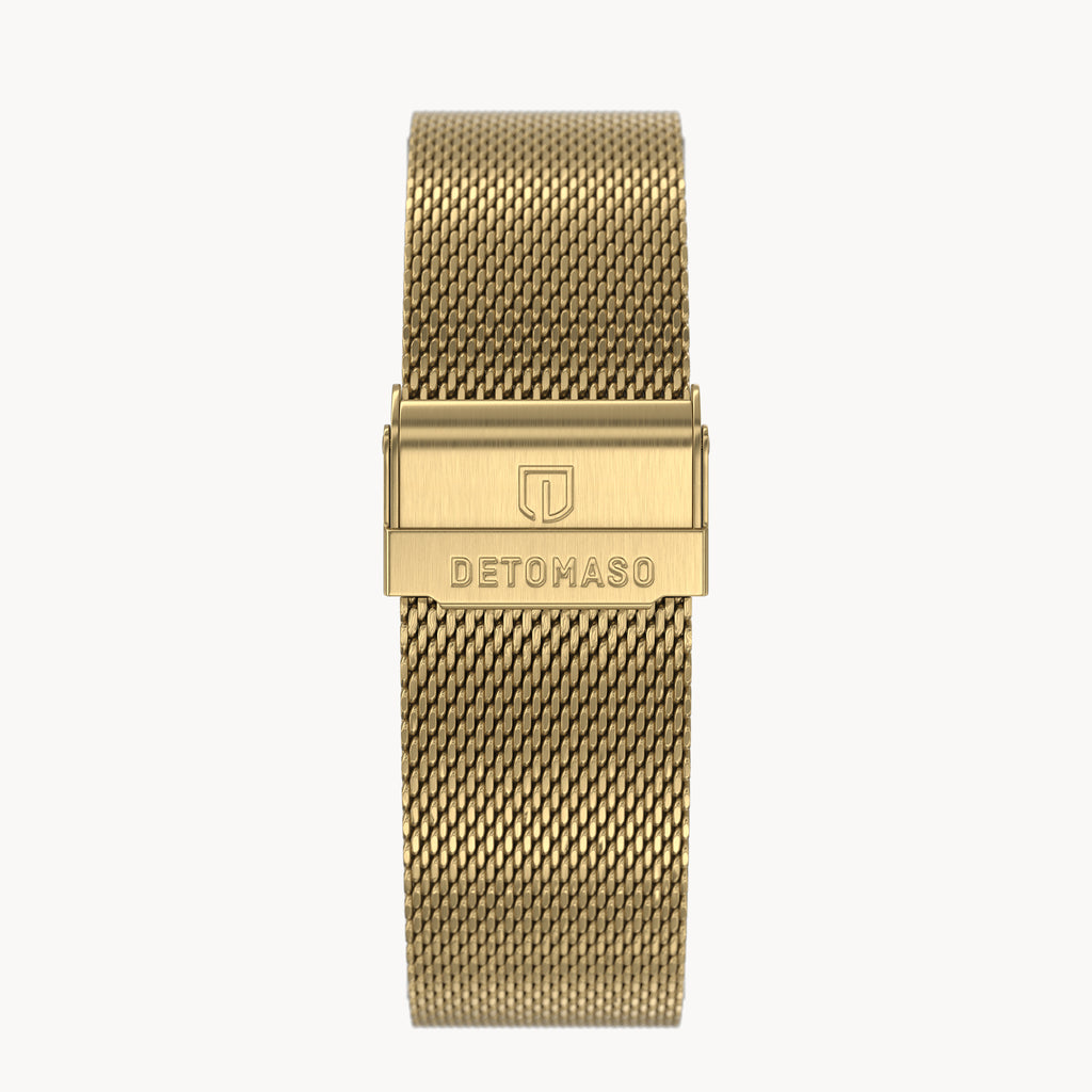 MILANESE STRAP GOLD BRUSHED - Gold matt gebürstet - - Detomaso Watches