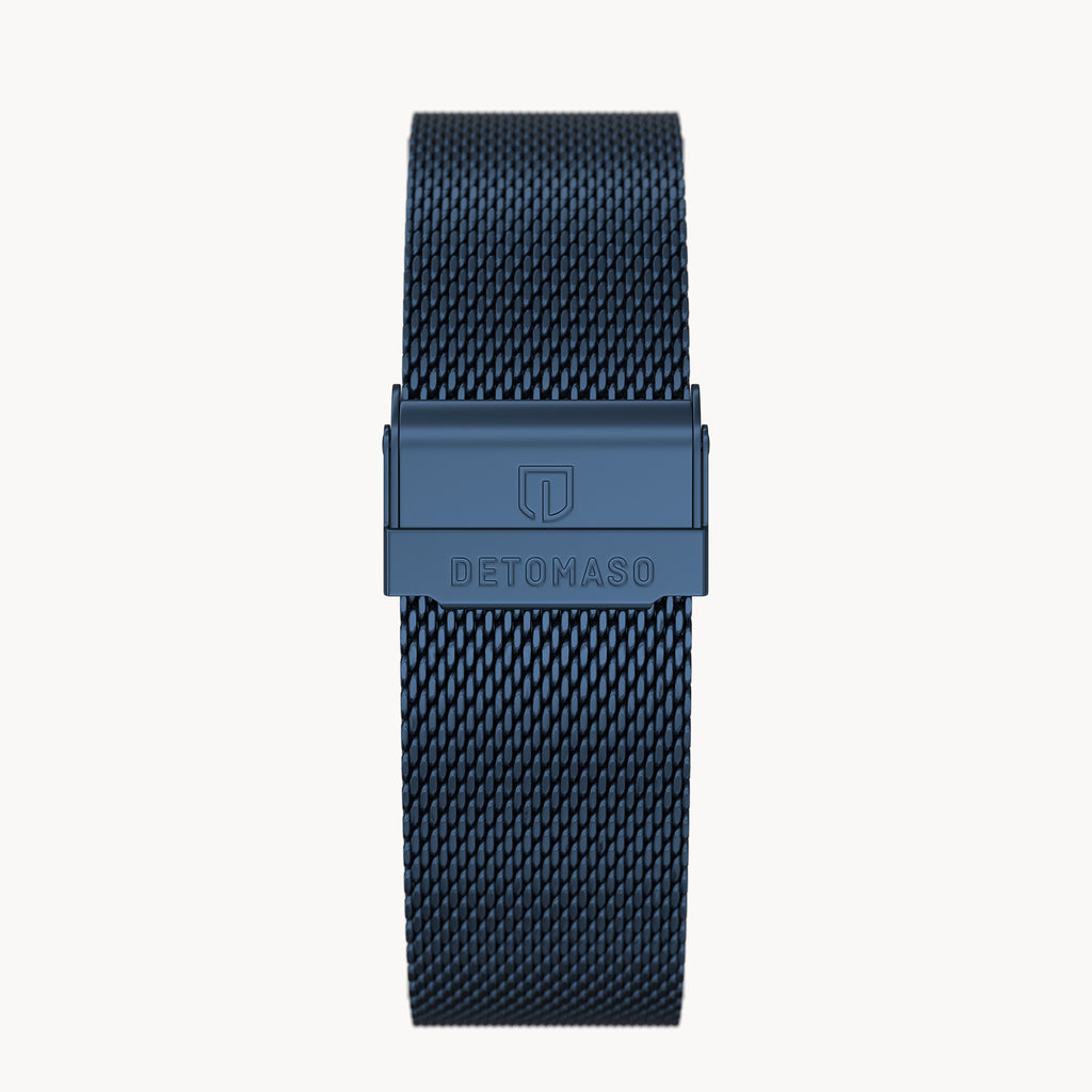 MILANESE STRAP BLUE SANDBLASTED - Detomaso Watches