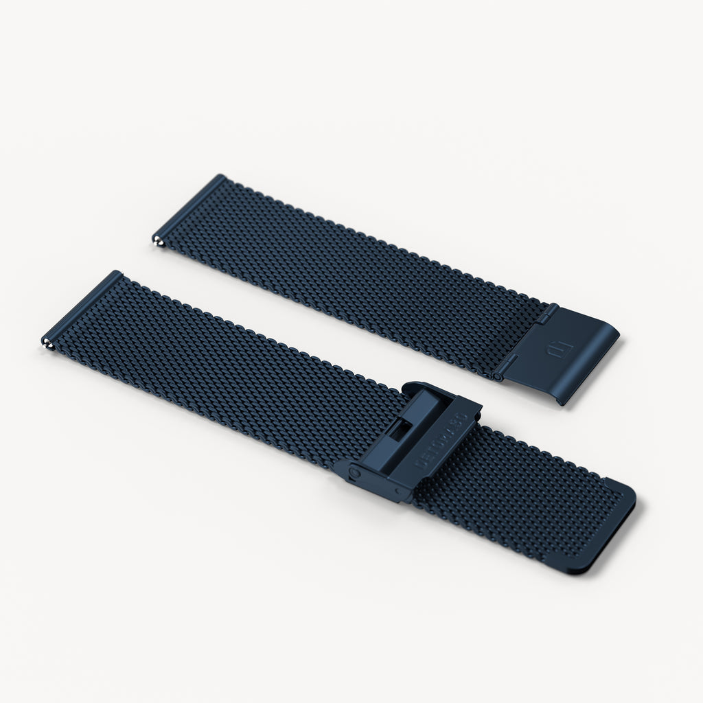 MILANESE STRAP BLUE SANDBLASTED - Detomaso Watches