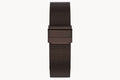 MILANESE STRAP ESPRESSO POLISHED 20MM - Espresso - - Detomaso Watches