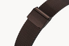 MILANESE STRAP ESPRESSO POLISHED 20MM - Espresso - - Detomaso Watches