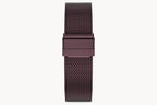 MILANESE STRAP BURGUNDY POLISHED 20MM - Burgundy - - Detomaso Watches