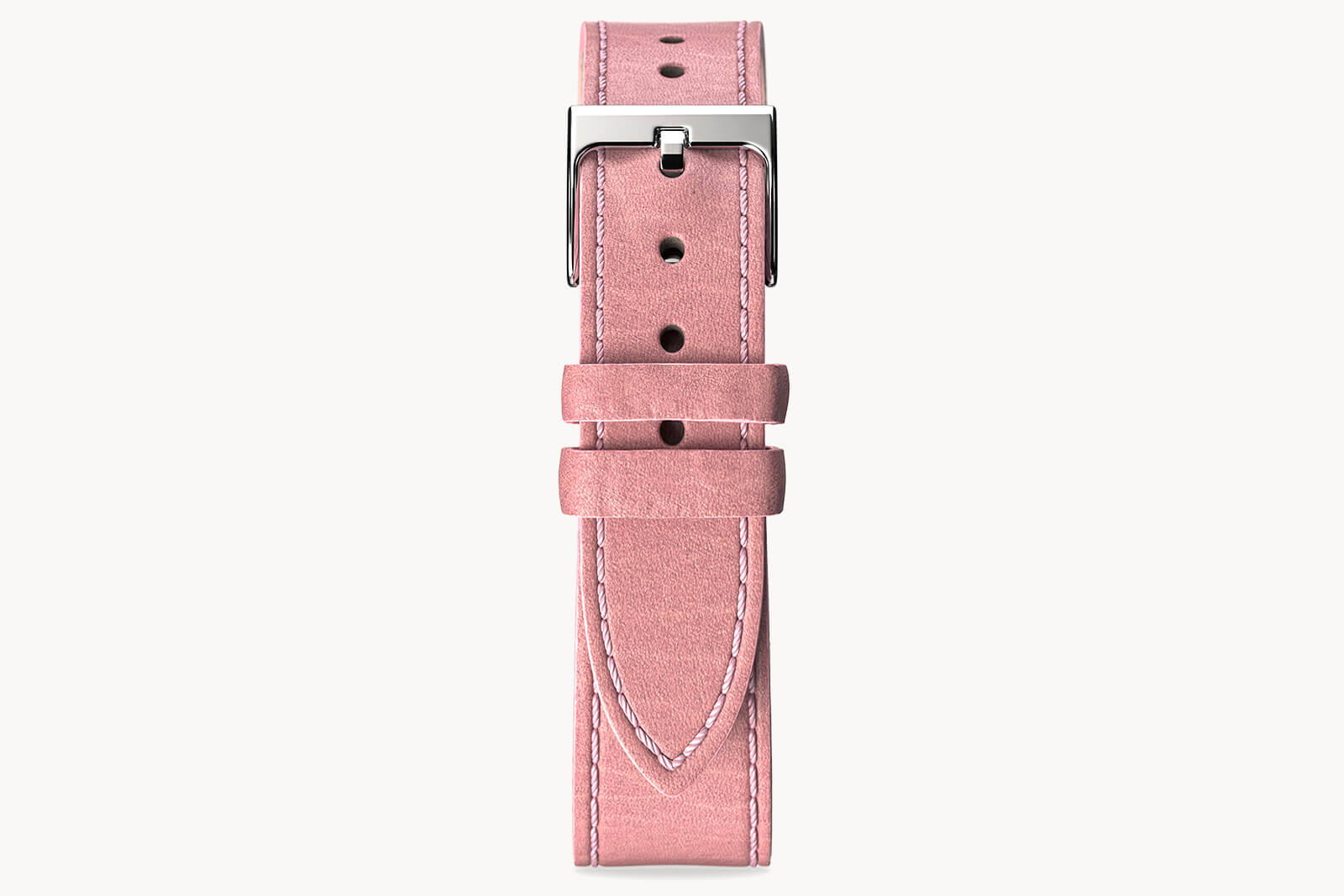 LEATHER STRAP MAINE FUXIA - Silber glänzend - - Detomaso Watches