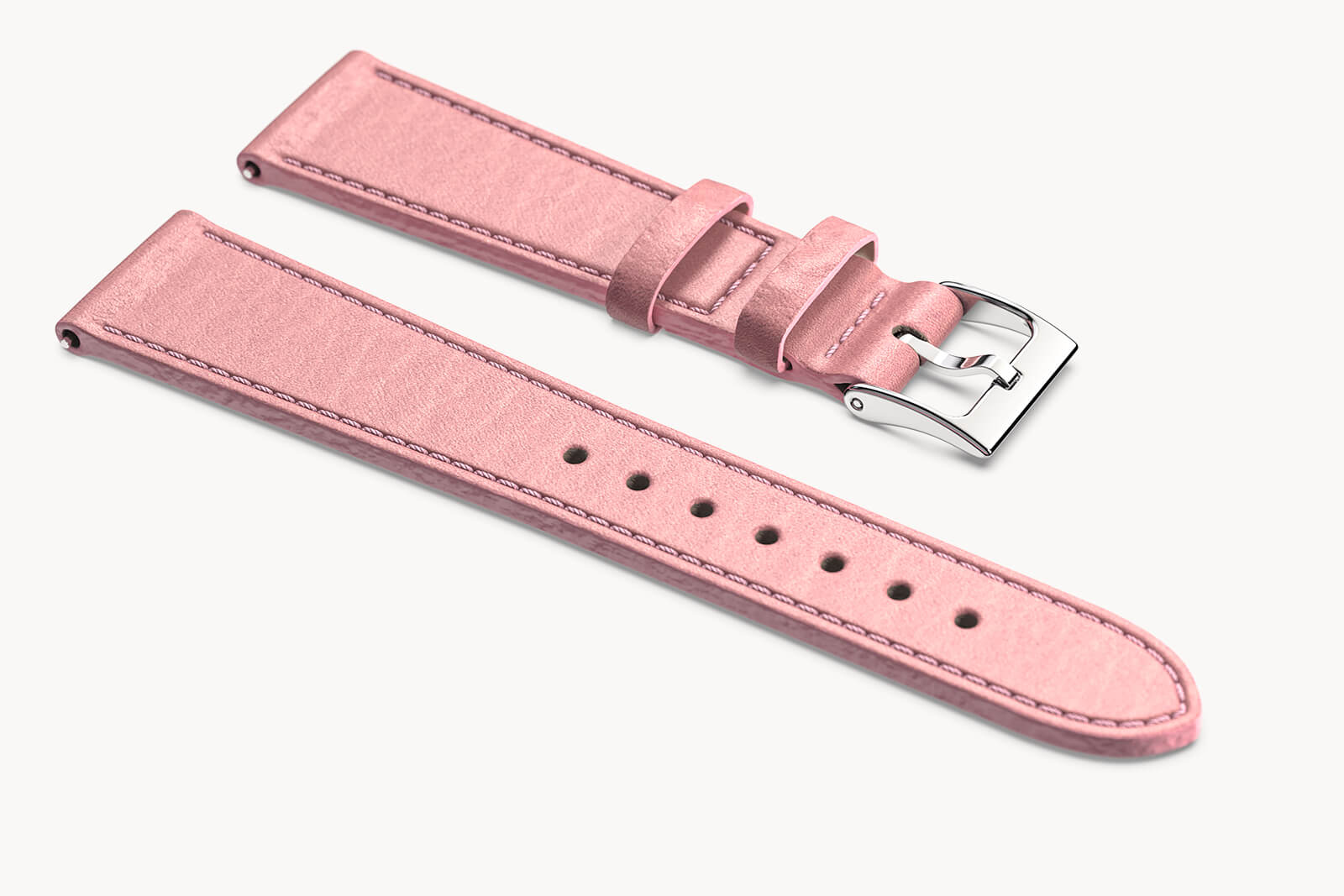 LEATHER STRAP MAINE FUXIA - Silber glänzend - - Detomaso Watches
