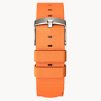 #TIDE OCEAN MATERIAL® STRAP ORANGE - Silber matt - - Detomaso Watches