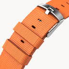 #TIDE OCEAN MATERIAL® STRAP ORANGE - Silber matt - - Detomaso Watches