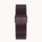 MILANESE STRAP BURGUNDY BRUSHED - Burgundy matt g - - Detomaso Watches