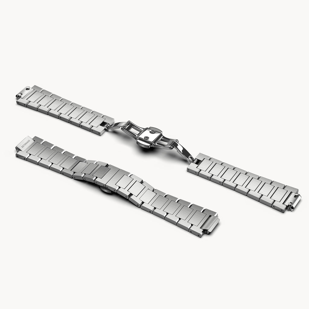 STAINLESS STEEL BRACELET SILVER BRUSHED  - Silber  -