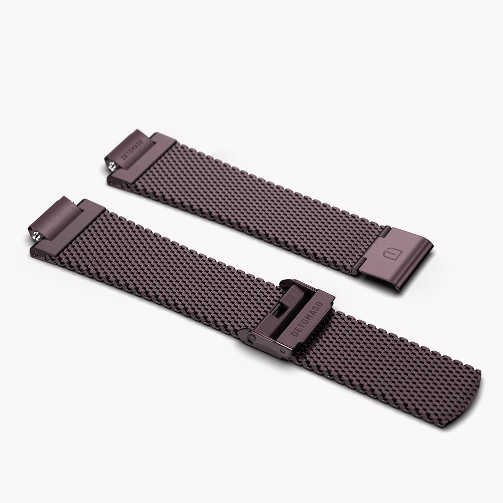 MILANESE STRAP BURGUNDY BRUSHED  - Burgundy matt g -