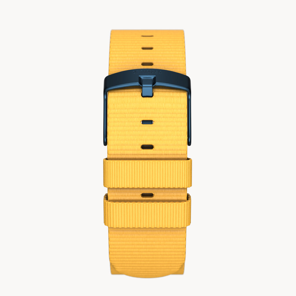 #TIDE OCEAN MATERIAL® STRAP YELLOW - Blau matt ge - - Detomaso Watches
