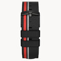 #Tide Ocean Material® Strap Black Red - #Tide Ocean Material® Schwarz / Rot - Detomaso Watches