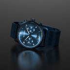 SORPASSO CHRONOGRAPH DARK BLUE - Mesh Dark blue Brushed - Detomaso Watches
