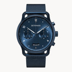SORPASSO CHRONOGRAPH DARK BLUE - Mesh Dark blue Brushed - Detomaso Watches