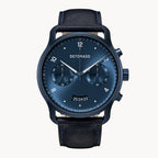 SORPASSO CHRONOGRAPH DARK BLUE - Leather Dark blue Classic - Detomaso Watches