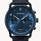 SORPASSO CHRONOGRAPH DARK BLUE - Leather Dark blue Classic - Detomaso Watches