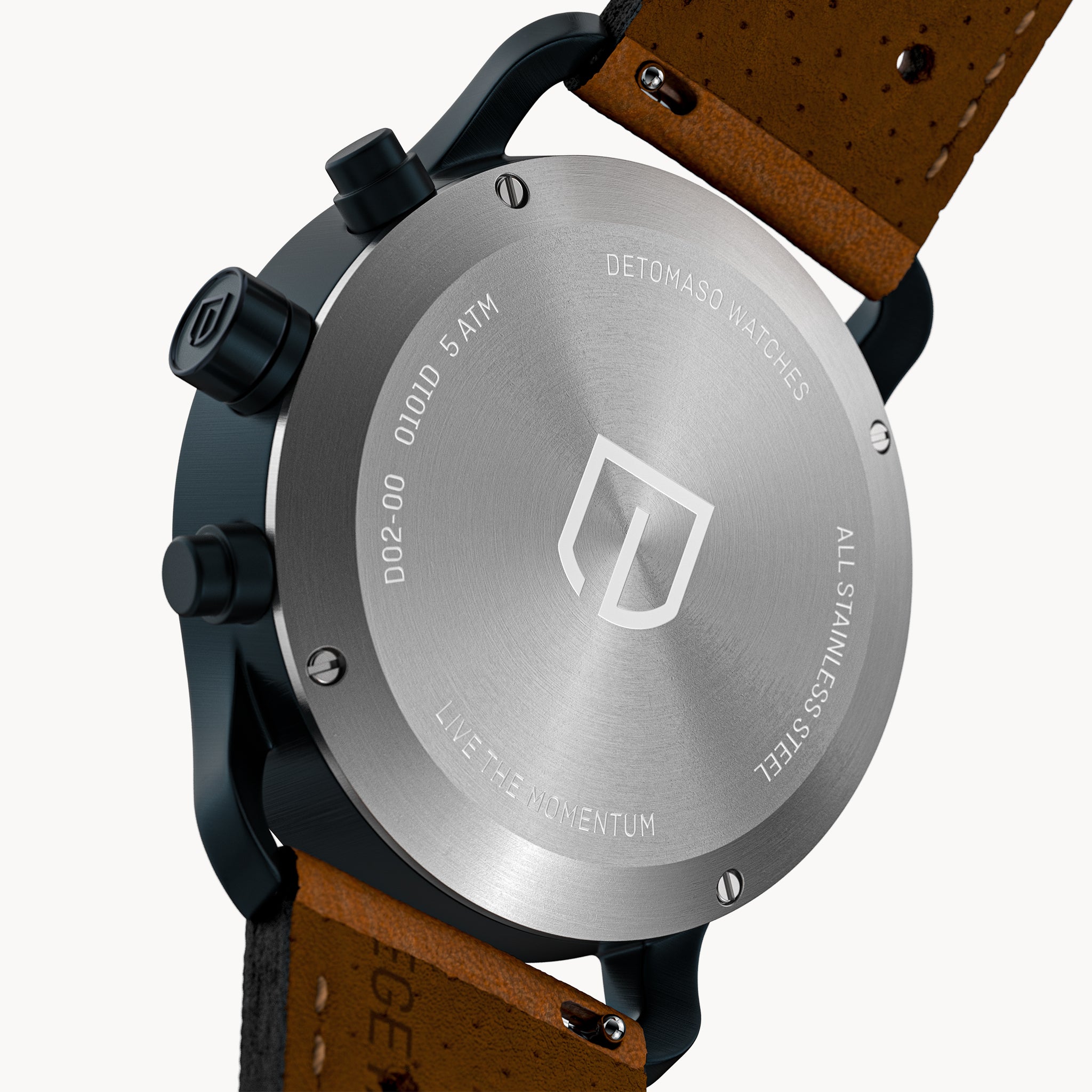 SORPASSO CHRONOGRAPH DARK BLUE Leather Blue Racing – Detomaso Watches