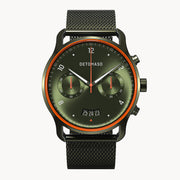 SORPASSO CHRONOGRAPH VELOCITÀ OLIVE - Mesh Olive Brushed - Detomaso Watches