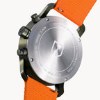 SORPASSO CHRONOGRAPH VELOCITÀ OLIVE - Ocean Plastic Orange Woven - Detomaso Watches