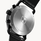 SORPASSO CHRONOGRAPH VELOCITÀ BLACK ORANGE - Mesh Black Brushed Matte - Detomaso Watches