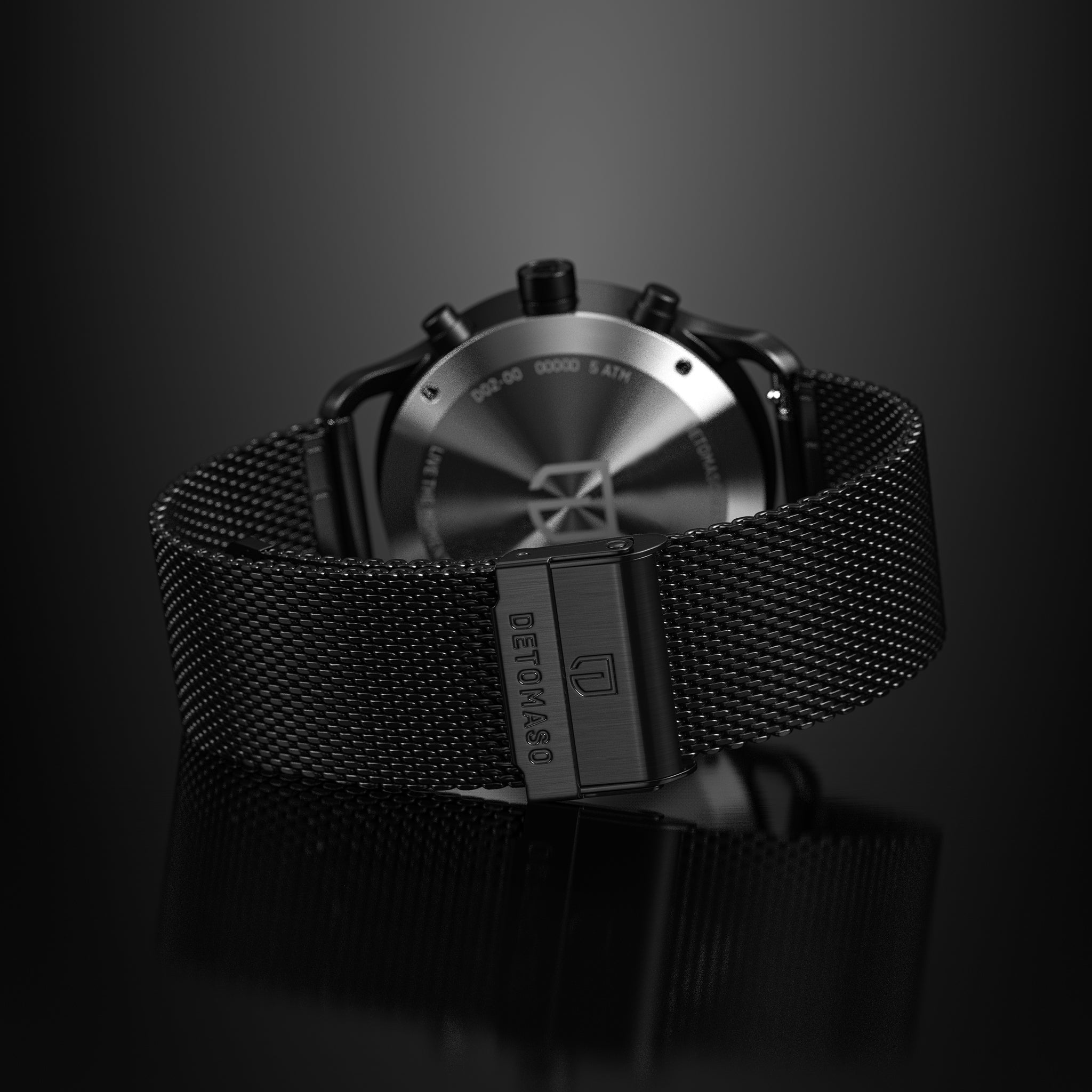 DeTomaso SORPASSO Velocità Orologio Uomo Al Quarzo - Cassa In Acciaio 316L, Cinturino In Maglia Milanese Verde Oliva