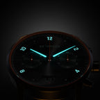 SORPASSO CHRONOGRAPH VELOCITÀ BLACK ORANGE - Ocean Plastic Orange Woven - Detomaso Watches