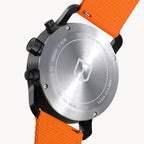 SORPASSO CHRONOGRAPH VELOCITÀ BLACK ORANGE - Ocean Plastic Orange Woven - Detomaso Watches
