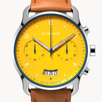 SORPASSO CHRONOGRAPH GIALLO - Leather Brown Classic - Detomaso Watches
