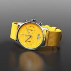 SORPASSO CHRONOGRAPH GIALLO - Ocean Plastic Yellow Woven - Detomaso Watches