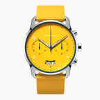 SORPASSO CHRONOGRAPH GIALLO - Ocean Plastic Yellow Woven - Detomaso Watches