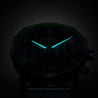 SORPASSO CHRONOGRAPH VELOCITÀ BLUE GREEN - Mesh Dark blue Brushed - Detomaso Watches