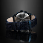 SORPASSO CHRONOGRAPH VELOCITÀ BLUE GREEN - Leather Dark blue Classic - Detomaso Watches