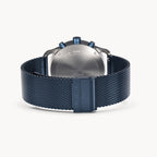SORPASSO CHRONOGRAPH MACCHINA SILVER - Mesh Dark blue Brushed - Detomaso Watches