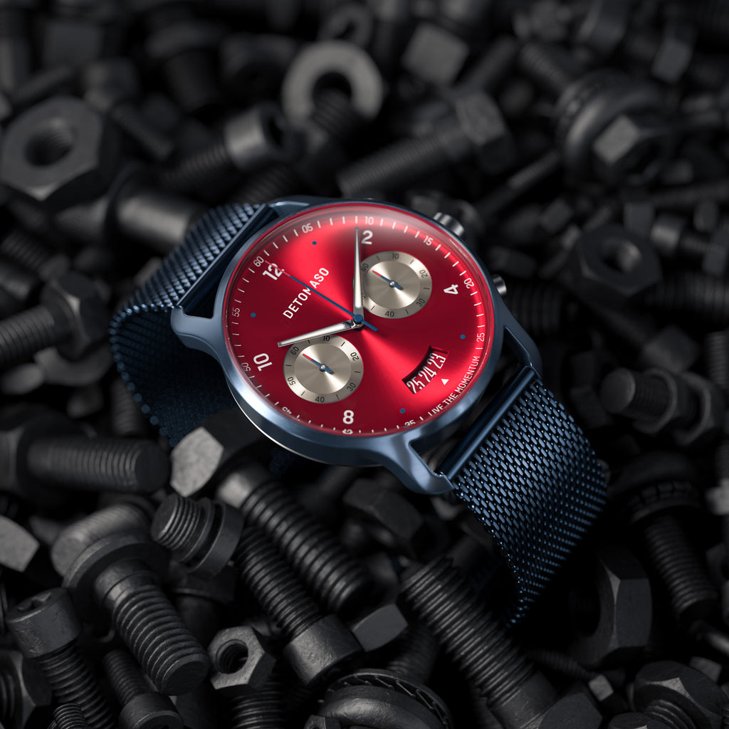 Detomaso Sorpasso Chronograph Limitede Edition Velocità Blue Red D02-33 Detomaso Sorpasso Chronograph Limitede Edition Velocità Blue Red D02-33
