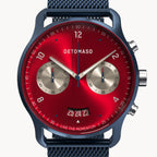 SORPASSO CHRONOGRAPH MACCHINA BLUE - Mesh Dark blue Brushed - Detomaso Watches