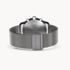 SORPASSO CHRONOGRAPH MACCHINA BLUE - Mesh Silver Brushed - Detomaso Watches
