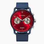 SORPASSO CHRONOGRAPH MACCHINA BLUE - Ocean Plastic Dark blue Woven - Detomaso Watches