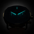 SORPASSO CHRONOGRAPH GOLD BLUE - Leather Brown Classic - Detomaso Watches