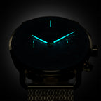 SORPASSO CHRONOGRAPH GOLD BLUE - Mesh Gold Glossy - Detomaso Watches