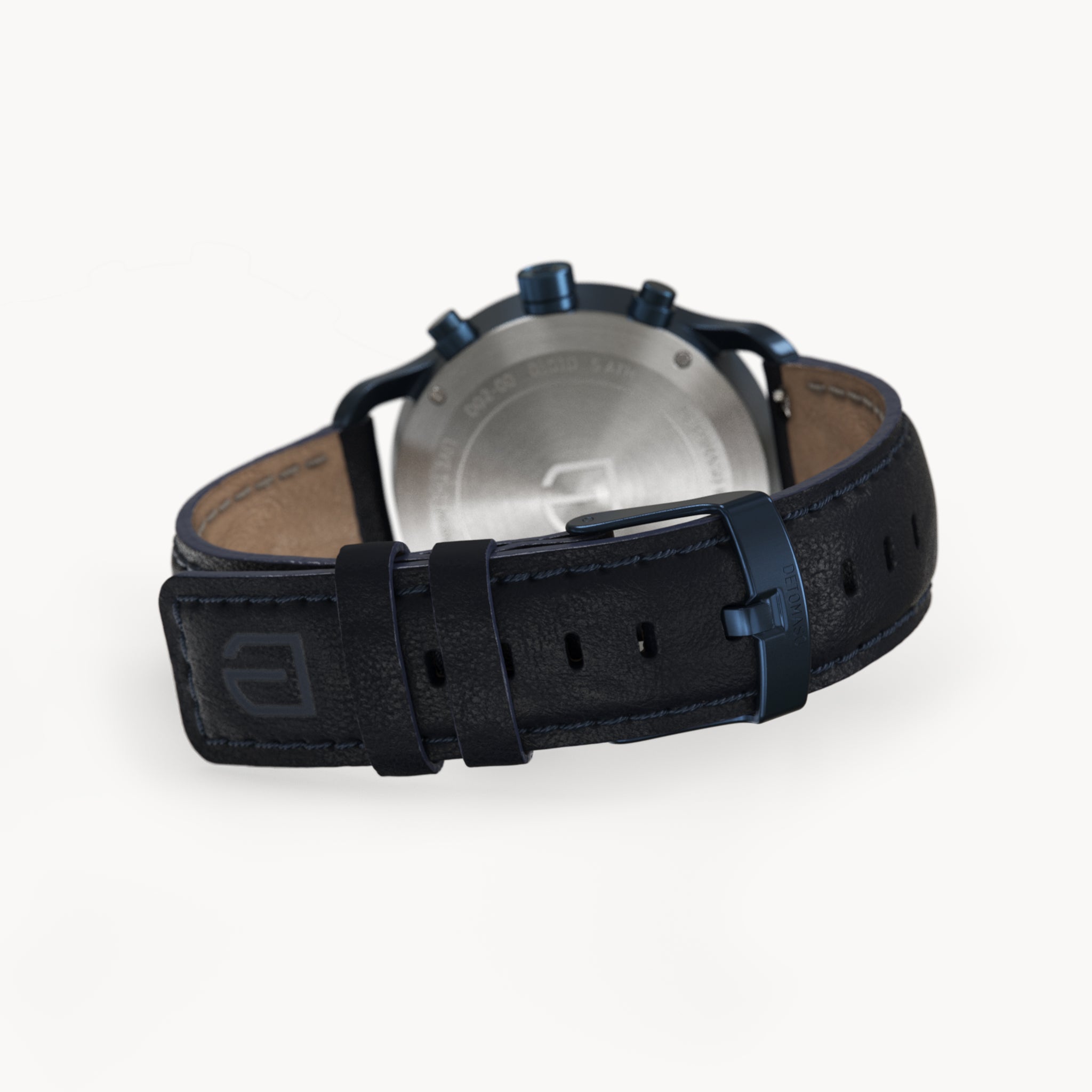 SORPASSO CHRONOGRAPH GIALLO BLU  - Leather Dark blue Classic - Detomaso Watches