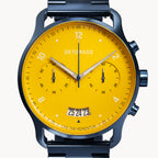 SORPASSO CHRONOGRAPH GIALLO BLU  - Stainless steel Dark blue Brushed - Detomaso Watches