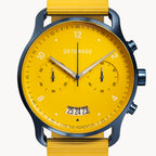 SORPASSO CHRONOGRAPH GIALLO BLU  - Ocean Plastic Yellow Woven - Detomaso Watches