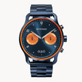 SORPASSO CHRONOGRAPH VELOCITÀ DUE  - Stainless steel Dark blue Brushed - Detomaso Watches